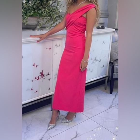 BARDOT Candy Pink Lorella Midi Dress size S - Picture 1 of 7